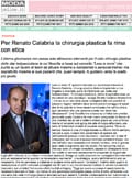 Article: Per Renato Calabria la chirurgia plastica fa rima con etica